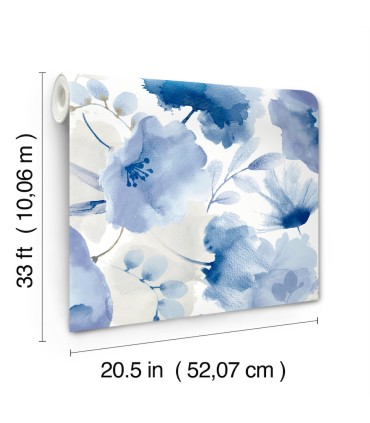 BL1773 - Watercolor Bouquet Wallpaper-Blooms 2 by York