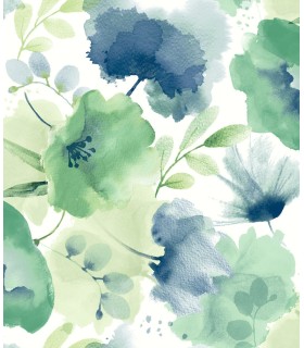 BL1774 - Watercolor Bouquet Wallpaper-Blooms 2 by York