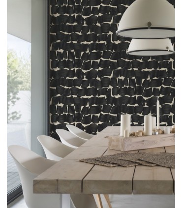 OI0651 - Brushed Ink Wallpaper-New Origins by York