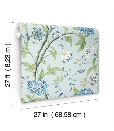 BL1784 - Teahouse Floral Wallpaper-Blooms 2 by York