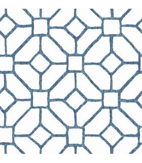 4120-26828 - Addis Blue Trellis Wallpaper-Middleton by A Street