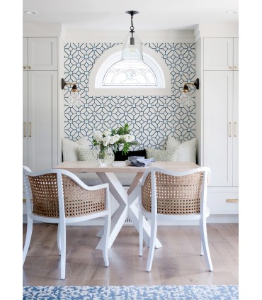 4120-26828 - Addis Blue Trellis Wallpaper-Middleton by A Street