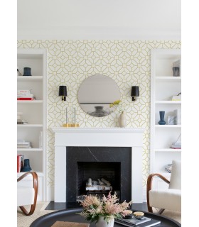 4120-26831 - Addis Gold Trellis Wallpaper-Middleton by A Street
