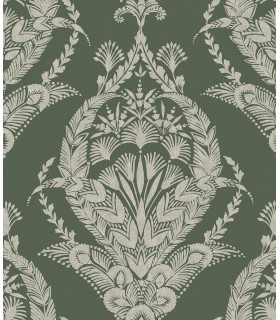 4120-26821 - Arlie Evergreen Botanical Damask Wallpaper-Middleton by A Street