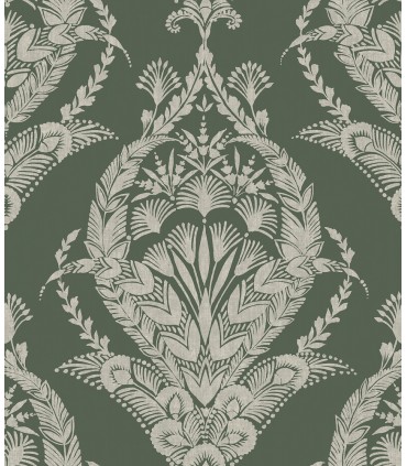4120-26821 - Arlie Evergreen Botanical Damask Wallpaper-Middleton by A Street