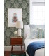 4120-26821 - Arlie Evergreen Botanical Damask Wallpaper-Middleton by A Street