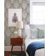4120-26816 - Arlie Grey Botanical Damask Wallpaper-Middleton by A Street
