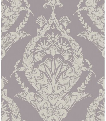 4120-26820 - Arlie Lavender Botanical Damask Wallpaper-Middleton by A Street