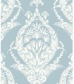 4120-26819 - Arlie Light Blue Botanical Damask Wallpaper-Middleton by A Street