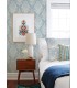 4120-26819 - Arlie Light Blue Botanical Damask Wallpaper-Middleton by A Street
