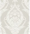 4120-26818 - Arlie Light Grey Botanical Damask Wallpaper-Middleton by A Street