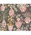 4120-72002 - Harper Brown Floral Vase Wallpaper-Middleton by A Street