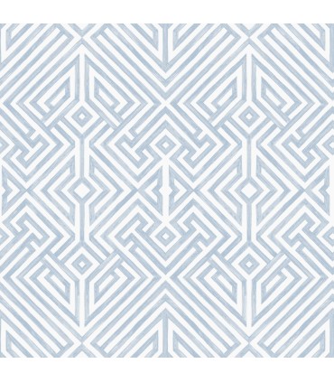 4120-26847 - Lyon Blue Geometric Key Wallpaper-Middleton by A Street