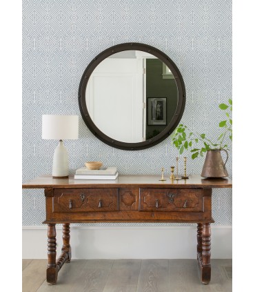 4120-26847 - Lyon Blue Geometric Key Wallpaper-Middleton by A Street