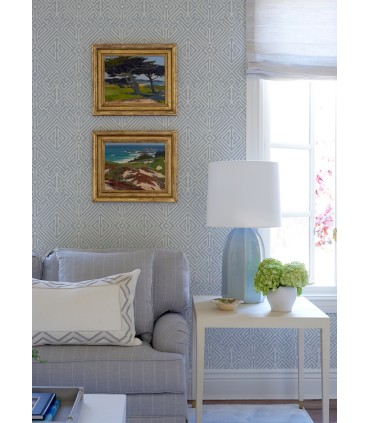 4120-26847 - Lyon Blue Geometric Key Wallpaper-Middleton by A Street