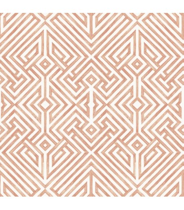 4120-26848 - Lyon Coral Geometric Key Wallpaper-Middleton by A Street