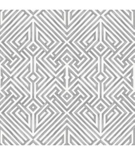 4120-26854 - Lyon Grey Geometric Key Wallpaper-Middleton by A Street