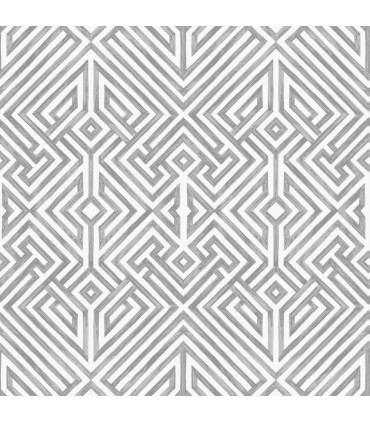 4120-26854 - Lyon Grey Geometric Key Wallpaper-Middleton by A Street