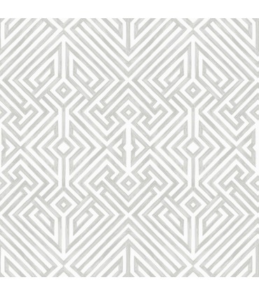 4120-26849 - Lyon Silver Geometric Key Wallpaper-Middleton by A Street
