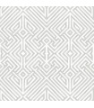 4120-26849 - Lyon Silver Geometric Key Wallpaper-Middleton by A Street