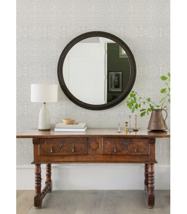 4120-26849 - Lyon Silver Geometric Key Wallpaper-Middleton by A Street