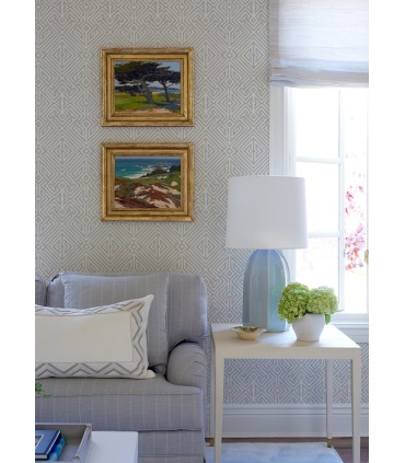 4120-26849 - Lyon Silver Geometric Key Wallpaper-Middleton by A Street