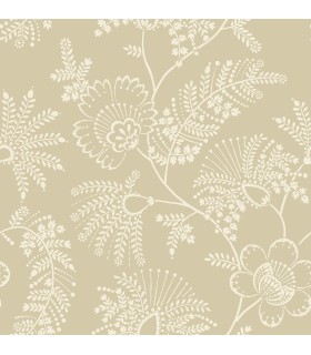 4120-26825 - Maeve Butter Jacobean Trail Wallpaper-Middleton by A Street