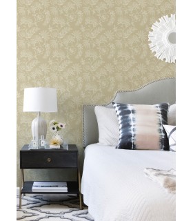 4120-26825 - Maeve Butter Jacobean Trail Wallpaper-Middleton by A Street