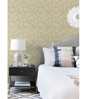 4120-26825 - Maeve Butter Jacobean Trail Wallpaper-Middleton by A Street