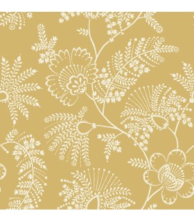 4120-26826 - Maeve Mustard Jacobean Trail Wallpaper-Middleton by A Street