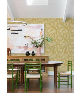 4120-26826 - Maeve Mustard Jacobean Trail Wallpaper-Middleton by A Street
