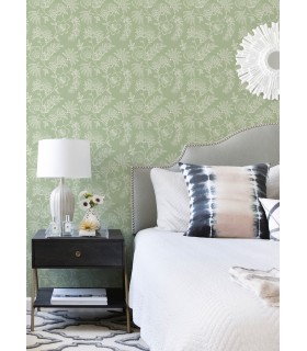 4120-26823 - Maeve Sage Jacobean Trail Wallpaper-Middleton by A Street