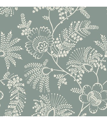 4120-26824 - Maeve Green Jacobean Trail Wallpaper-Middleton by A Street