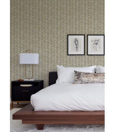 4120-26842 - Myrtle Gold Abstract Stripe Wallpaper-Middleton by A Street