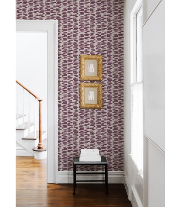 4120-26846 - Myrtle Purple Abstract Stripe Wallpaper-Middleton by A Street