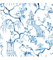 4120-26810 - Serena Blue Chinoiserie Wallpaper-Middleton by A Street