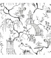 4120-26809 - Serena Charcoal Chinoiserie Wallpaper-Middleton by A Street