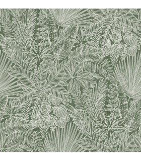 4120-26804 - Vita Green Botanical Wallpaper-Middleton by A Street