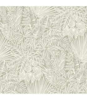 4120-26800 - Vita Light Brown Botanical Wallpaper-Middleton by A Street