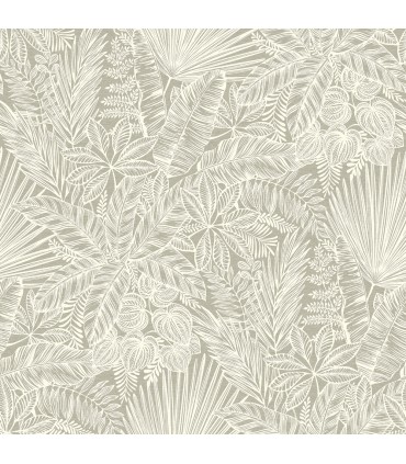 4120-26800 - Vita Light Brown Botanical Wallpaper-Middleton by A Street