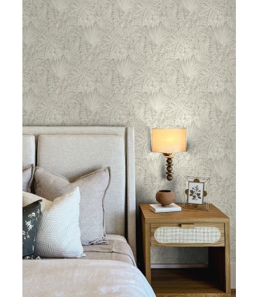 4120-26800 - Vita Light Brown Botanical Wallpaper-Middleton by A Street