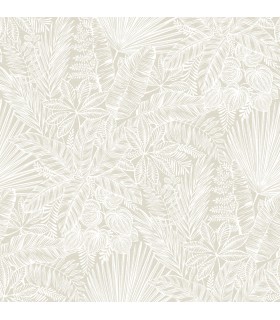 4120-26805 - Vita Off White Botanical Wallpaper-Middleton by A Street