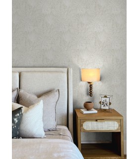 4120-26805 - Vita Off White Botanical Wallpaper-Middleton by A Street