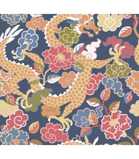 4120-72007 - Yanci Orange Dragon Wallpaper-Middleton by A Street
