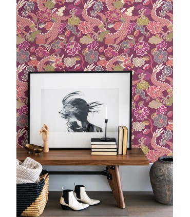 4120-72009 - Yanci Plum Dragon Wallpaper-Middleton by A Street