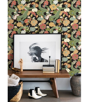 4120-72005 - Yanci Green Dragon Wallpaper-Middleton by A Street