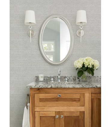 4071-70058 - Balantine Grey Weave Wallpaper-Blue Heron