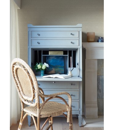 4071-70060 - Balantine Neutral Weave Wallpaper-Blue Heron