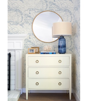 4071-71056 - Charts Navy Nautical Chart Wallpaper-Blue Heron