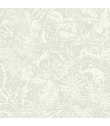 4071-71013 - Corcovado Aqua Jungle Jamboree Wallpaper-Blue Heron